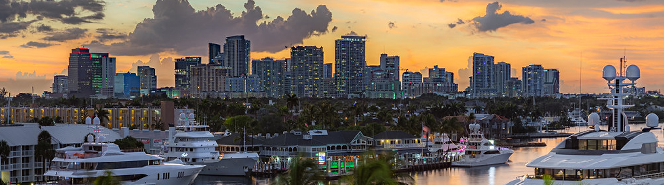 A city view of a bail bondsman's office Fort Lauderdale, FL